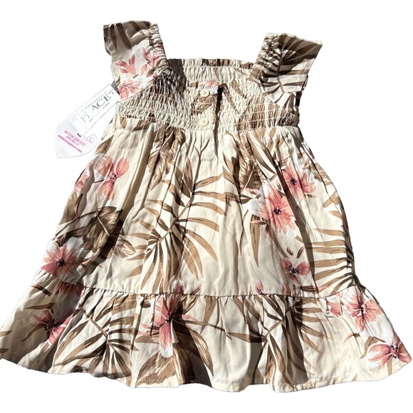 Childrens Place Dress 6 9 month Hawaii floral girls Summer Party - Picture 3 of 6